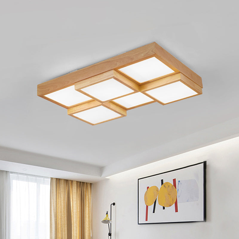 RusticGlow Pendant - Multiple Lights in Natural Wood