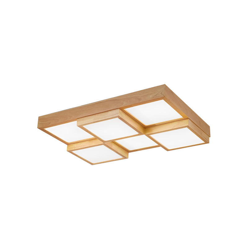 RusticGlow Pendant - Multiple Lights in Natural Wood