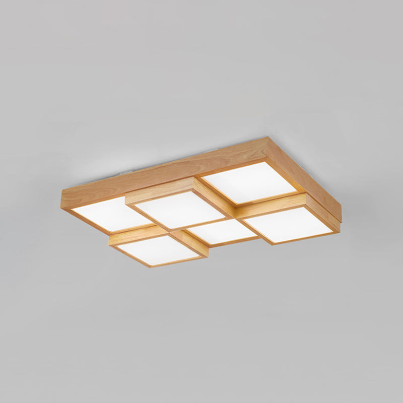 RusticGlow Pendant - Multiple Lights in Natural Wood
