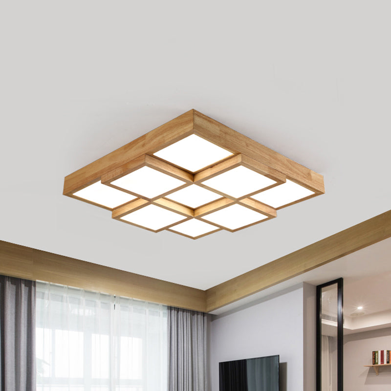 RusticGlow Pendant - Multiple Lights in Natural Wood