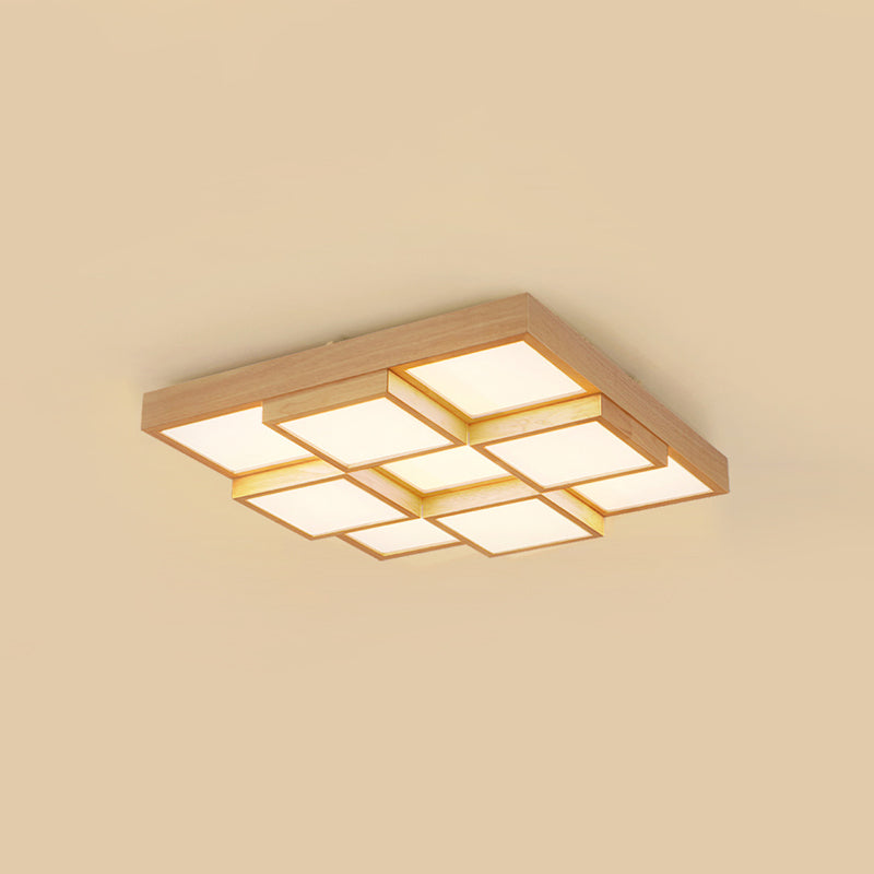 RusticGlow Pendant - Multiple Lights in Natural Wood