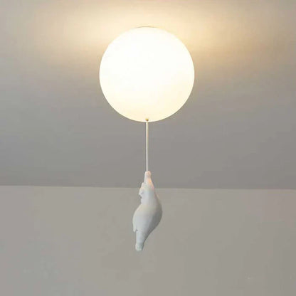 CloudBear - Playful Children's Ceiling Lamp with Balloon