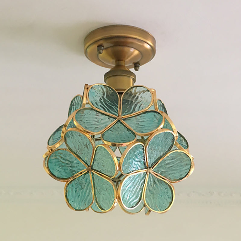 FloralGlow Retro Plafondlamp -  Retro Tiffany Plafondlamp voor een Betoverend Interieur