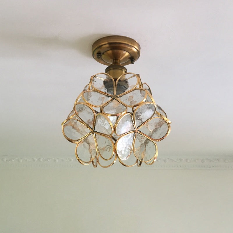 FloralGlow Retro Plafondlamp -  Retro Tiffany Plafondlamp voor een Betoverend Interieur
