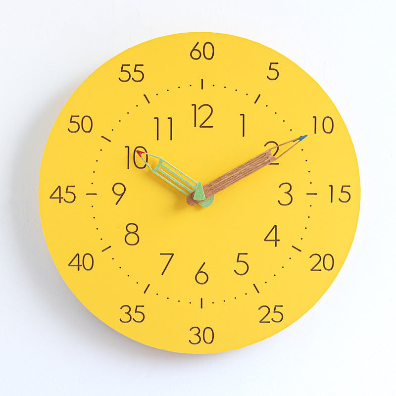 Stylish Silent Kids' Clock with Playful Charm