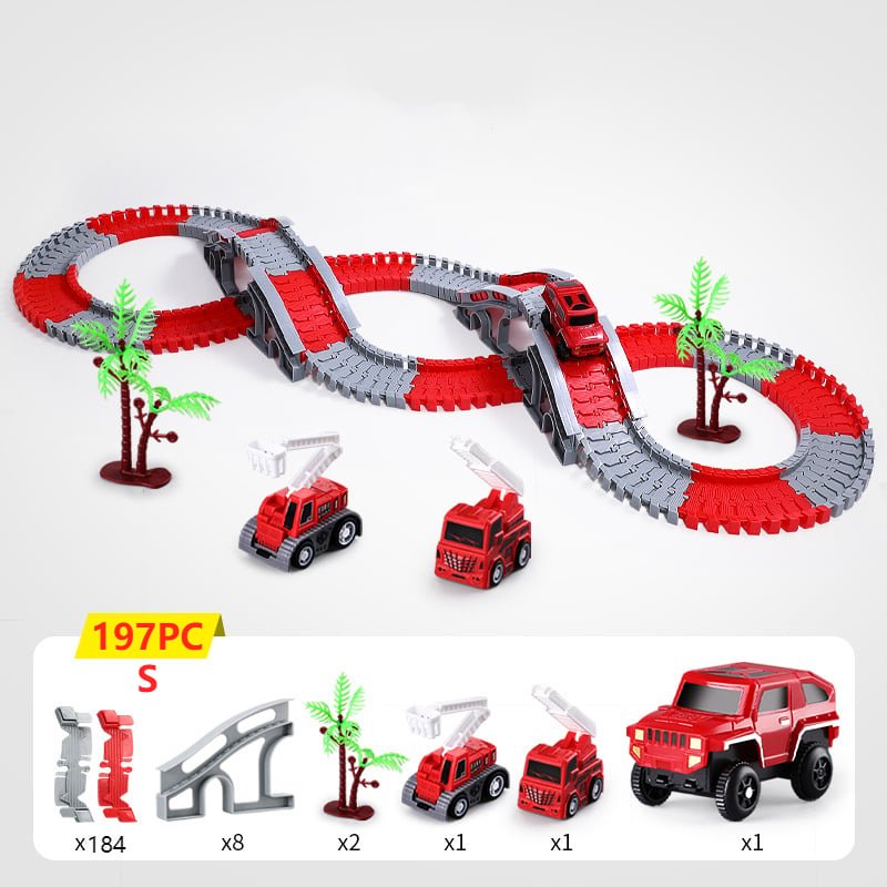 SpeedFlex Track – Flexible Racetrack with LED Vehicles