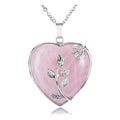 Elegant Heart-Shaped Rose Quartz Necklace - Amara Collection