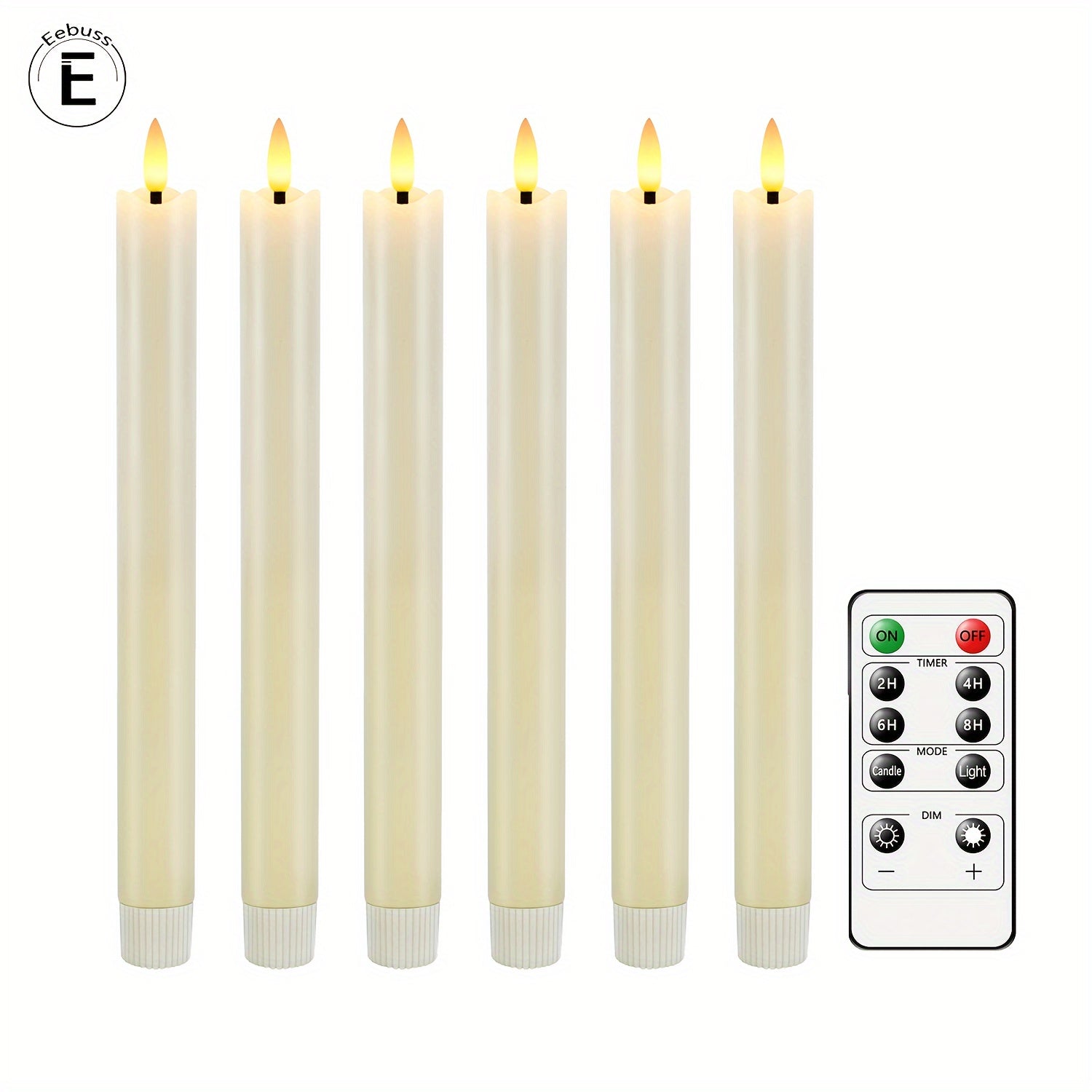 Eebuss Flameless Taper Candles – Realistic LED Effect