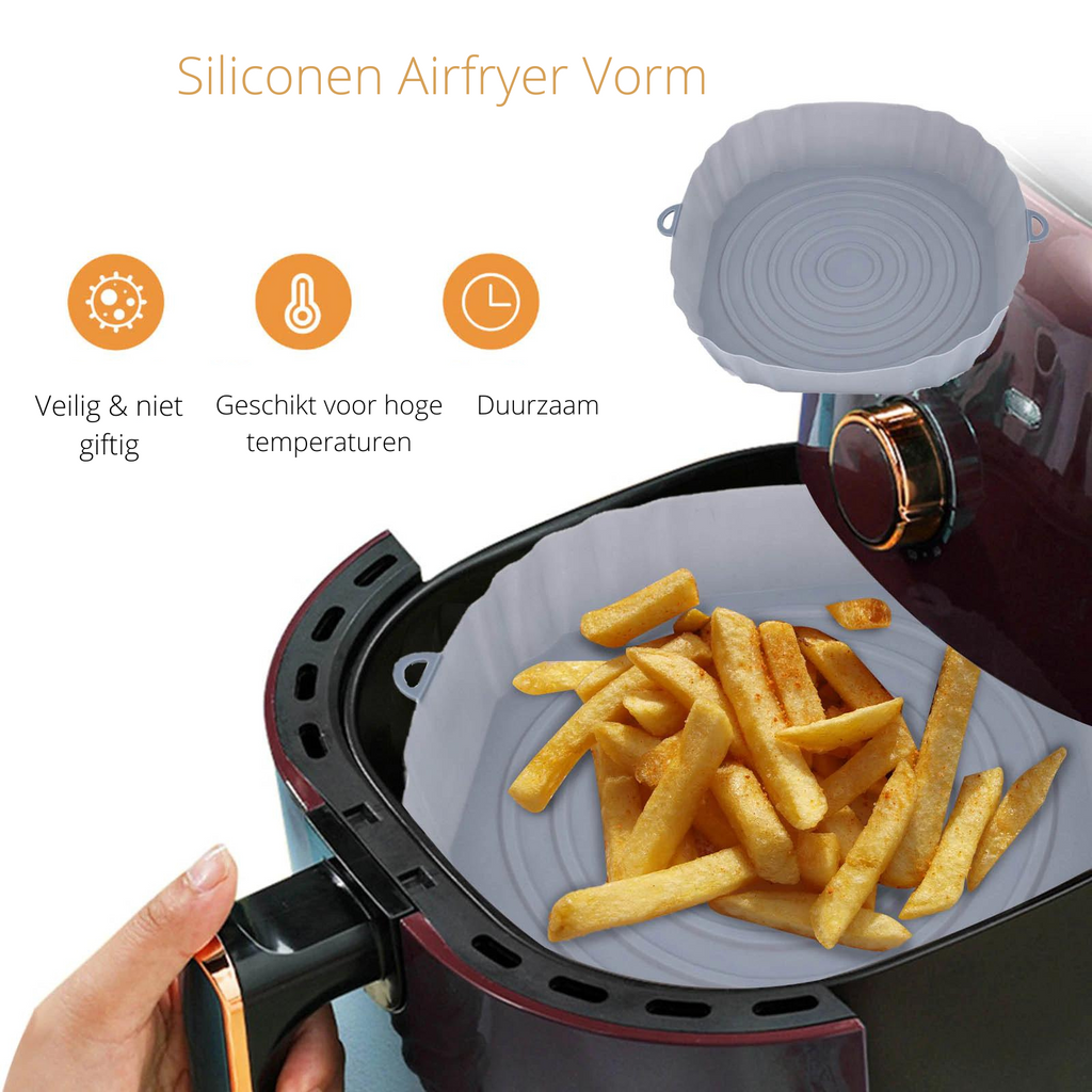SiliconeFry Tray – Reusable Air Fryer Tray for Dishwasher