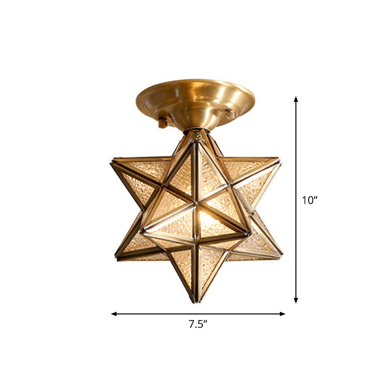 StarGlow – Elegant Brass Ceiling Lamp for Bedroom