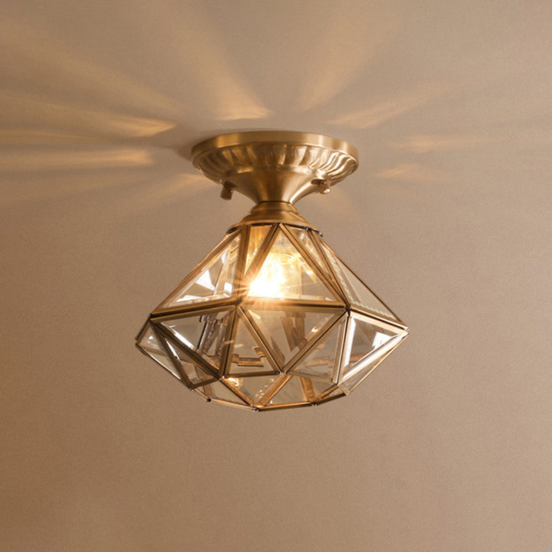 StarGlow – Elegant Brass Ceiling Lamp for Bedroom
