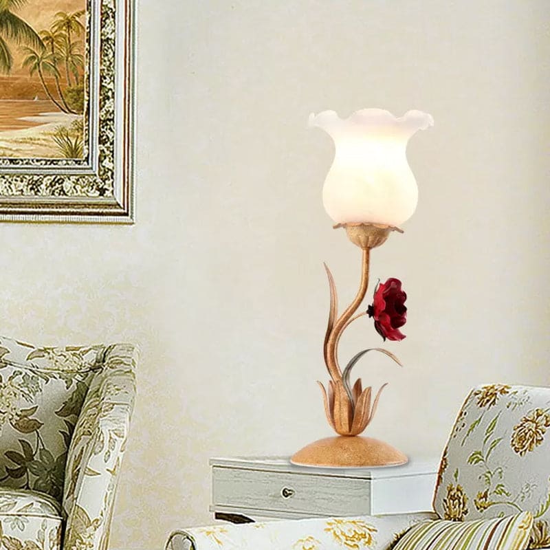 FloraGlow - Elegant Table Lamp with Floral Design