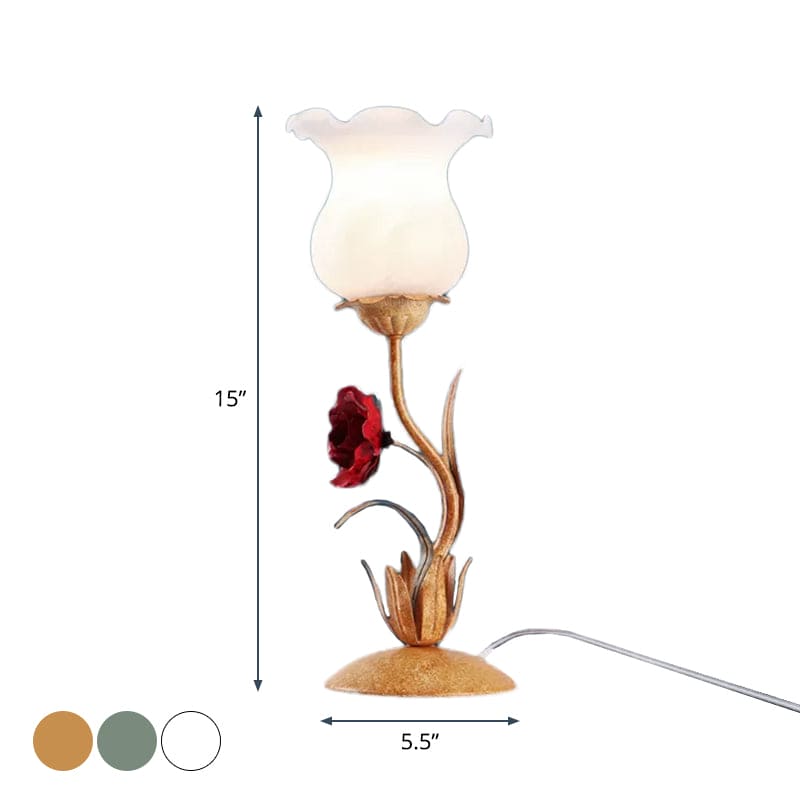 FloraGlow - Elegant Table Lamp with Floral Design