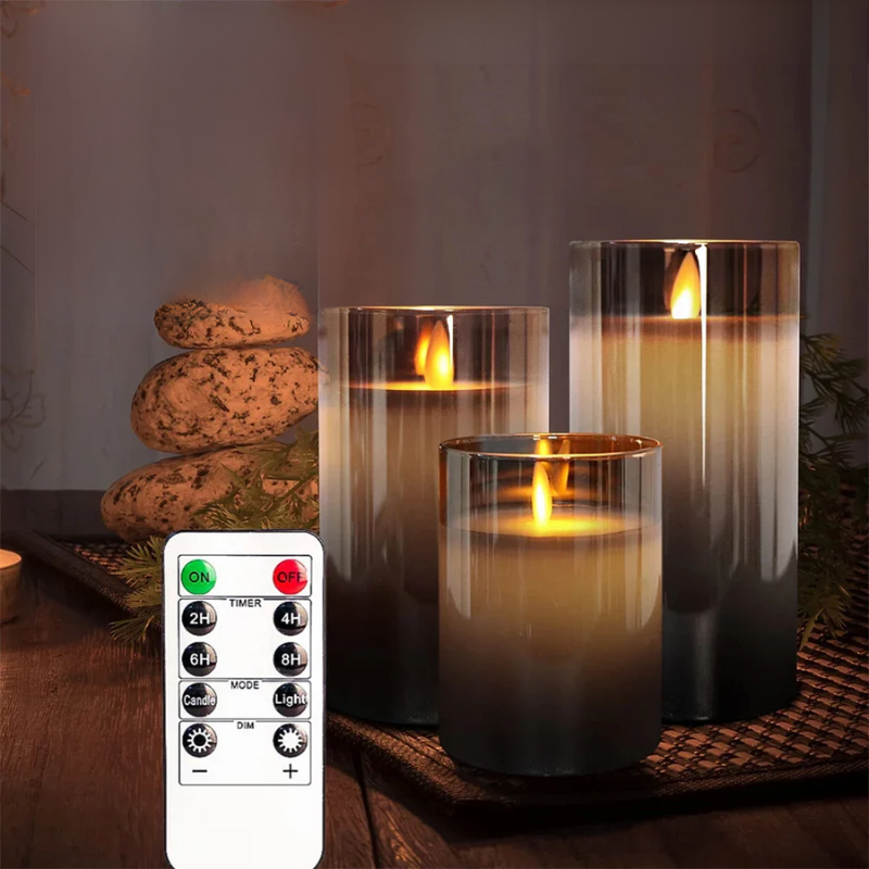 Rechargeable CandleGlow – Elegant LED Candle Set with Remote Control