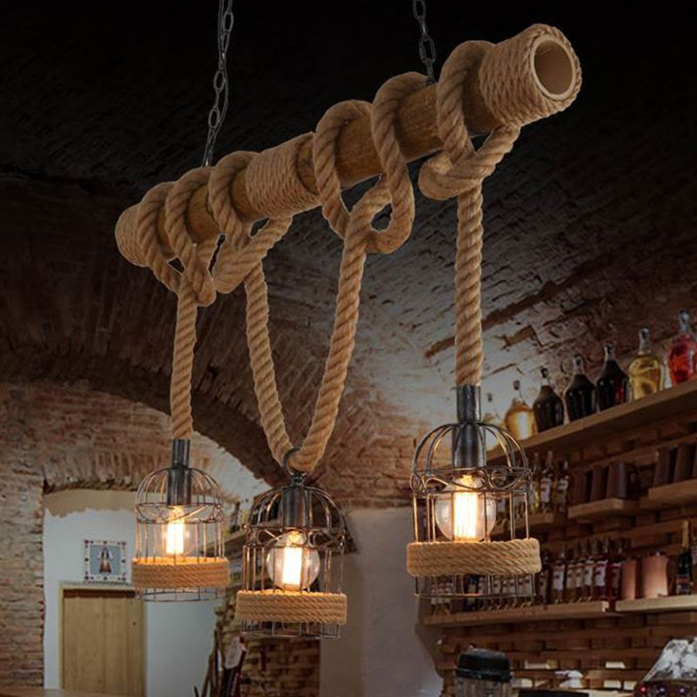 AlessioGlow - Retro Metal Wood Pendant Lamp for Atmospheric Interiors