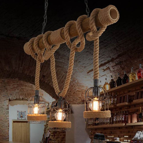 AlessioGlow - Retro Metal Hout Hanglamp voor Sfeervolle Interieurs