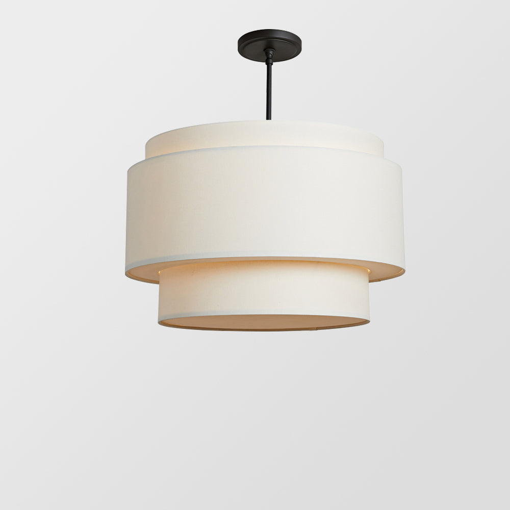 EleganceLuxe Light – Beige Linen Bauhaus Pendant Lamp
