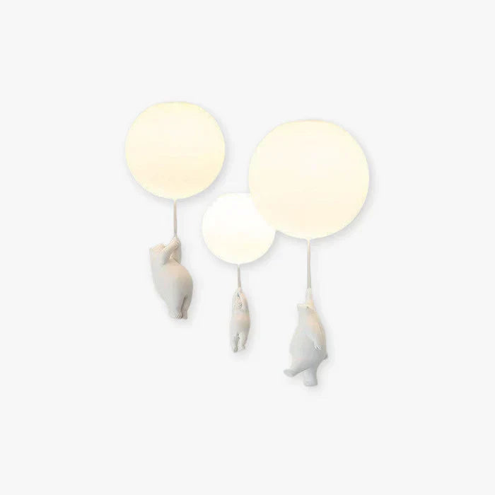 CloudBear - Playful Children's Ceiling Lamp with Balloon