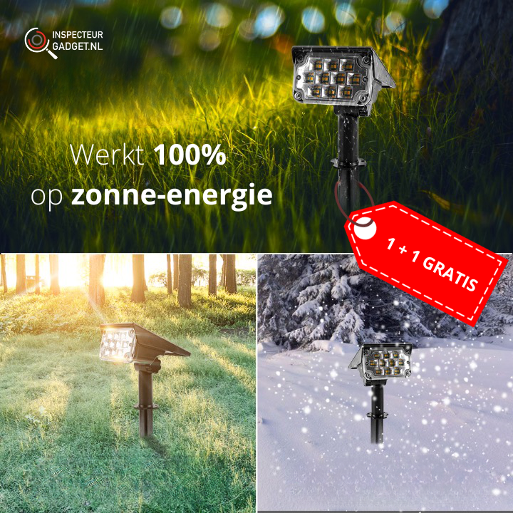 Wireless LED Solar Garden Spotlights Deluxe (1 + 1 FREE)