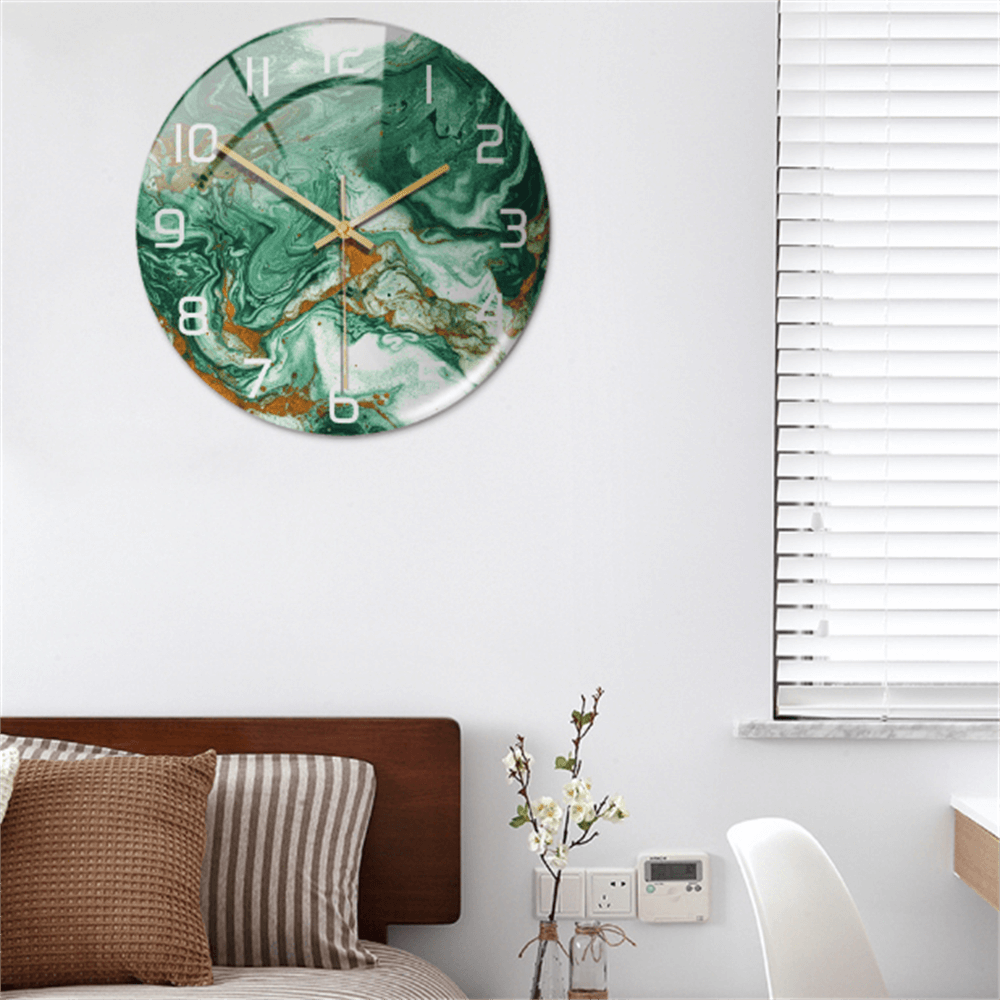 Stylish Marble Wall Clock with Silent Mechanism