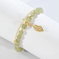 Elegant Jade Leaf Bracelet with Unique Leaf Charm