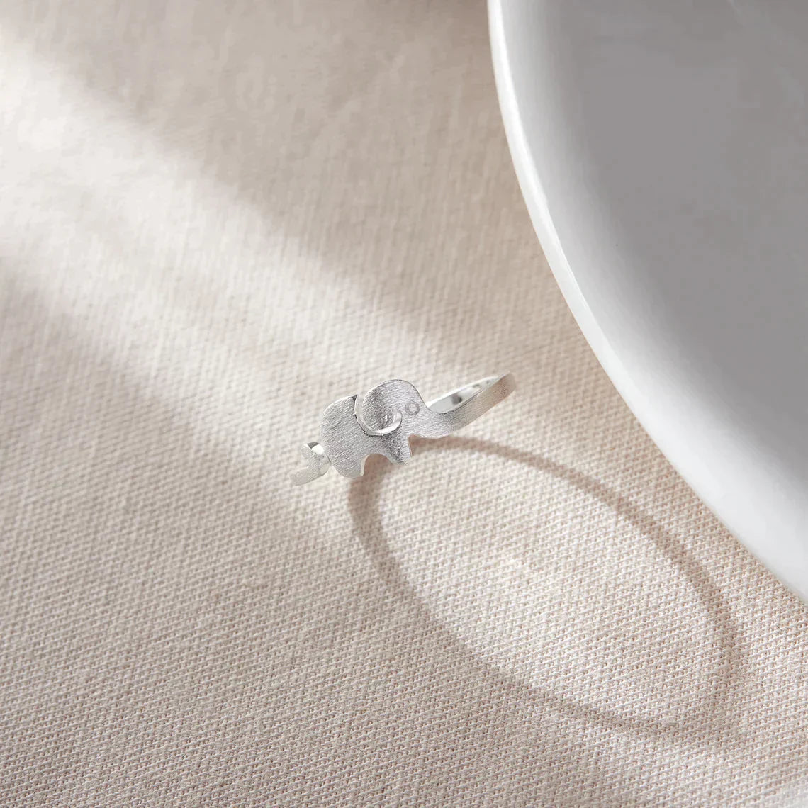 SilverCraft Elephant Ring - Adjustable and Charming