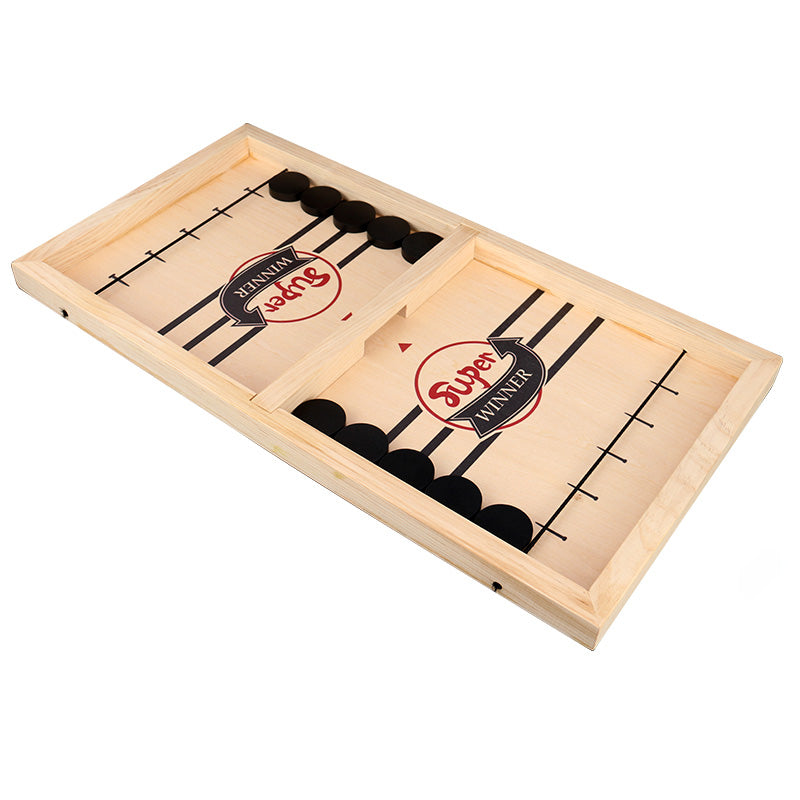 PlayFun – Reversible Sling Puck Board Game Double-Sided for Family
