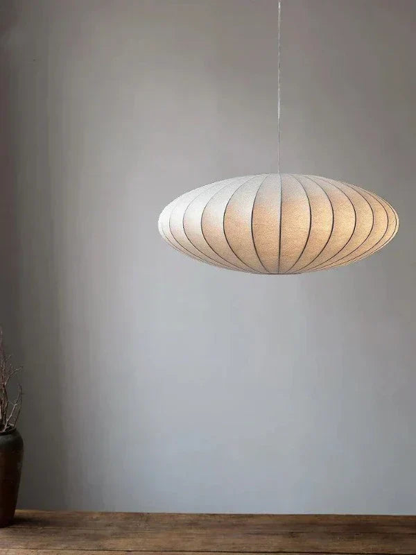 SilkCrown – Luxury Silk Pendant Lamp with Crystals