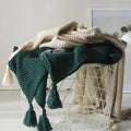NordicCozy – Hand-woven Wool Blanket Whiteh Fringe