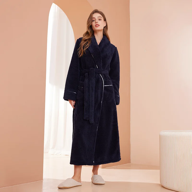 FleeceComfort Bathrobe - Luxury Flannel Bathrobe