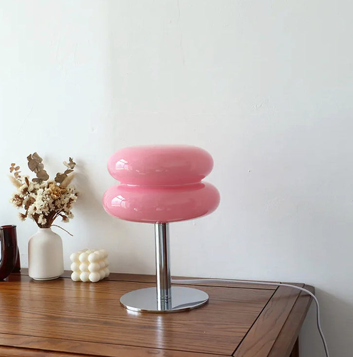 LueurRose - Elegant Dimmable Glass Table Lamp