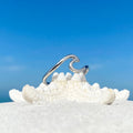 Elegant Silver Wave Ring - Maris Collection
