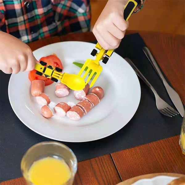 ConstructoFork - Tough Kids' Cutlery Set for Building