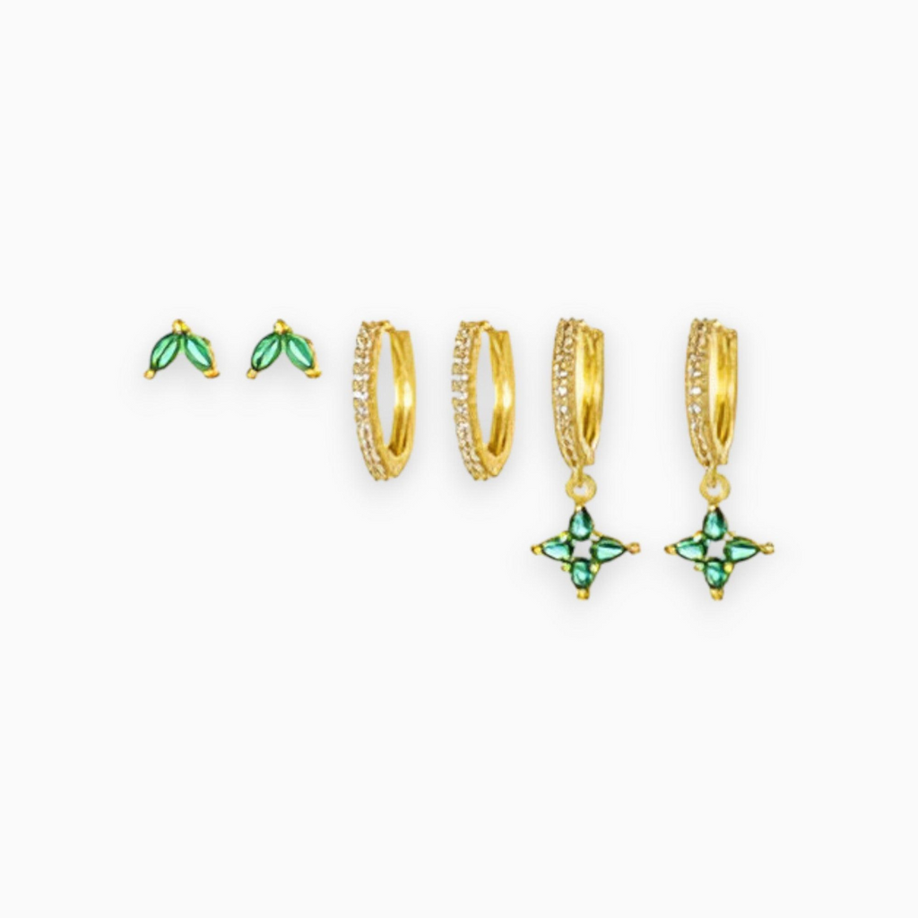 GoldGleam Earrings - Elegant Earring Set