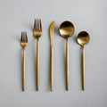 Minimalist Luxury Cutlery Set – 20-Piece, Titanium & Stainless Steel