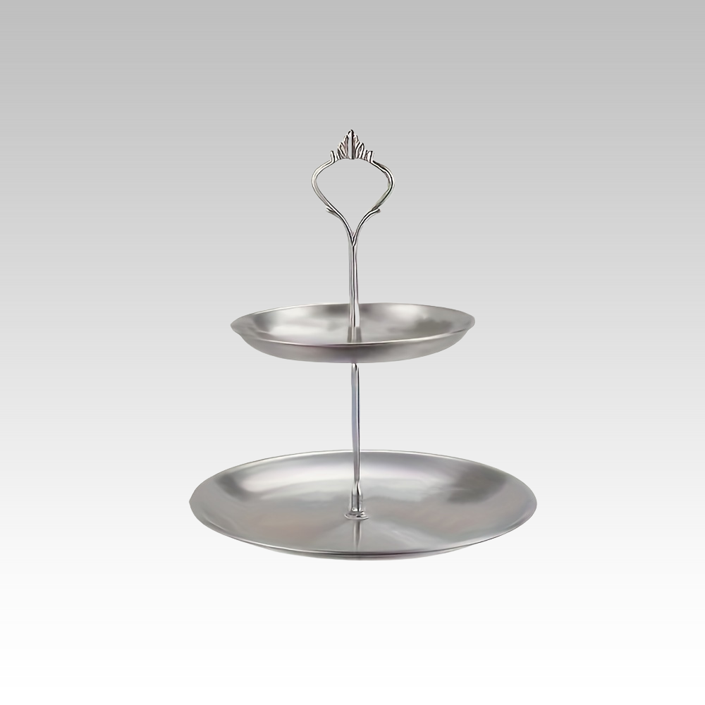 SteelTower - Elegant Triple Serving Dish for Parties