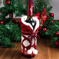 Festive Cheers Wine Bottle Cover - Elegant Wine Bottle Cover for the Holidays