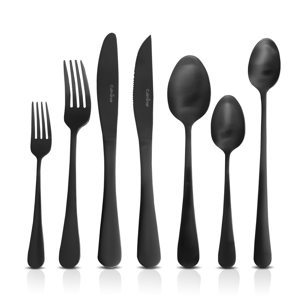 RoyalElegance - Luxury Black Cutlery Set for 6 People