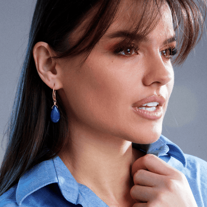 DreamLapis Earrings - Elegant Deep Blue Earrings