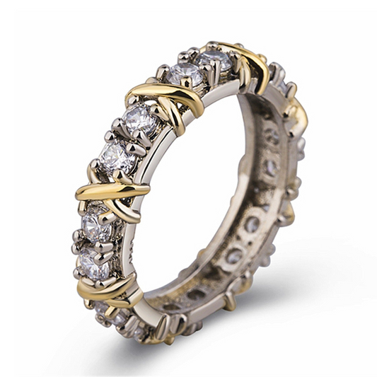 Auryn Ring - Elegant Platinum Cross Jewellery