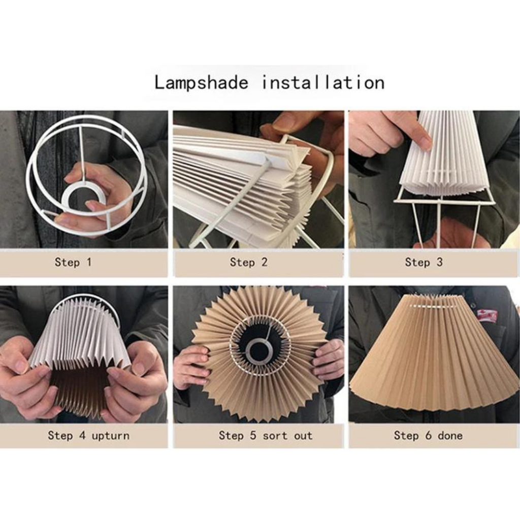 Foldable Pleat Table Lamp - Stylish Foldable LED Table Lamp for Unique Interior Design