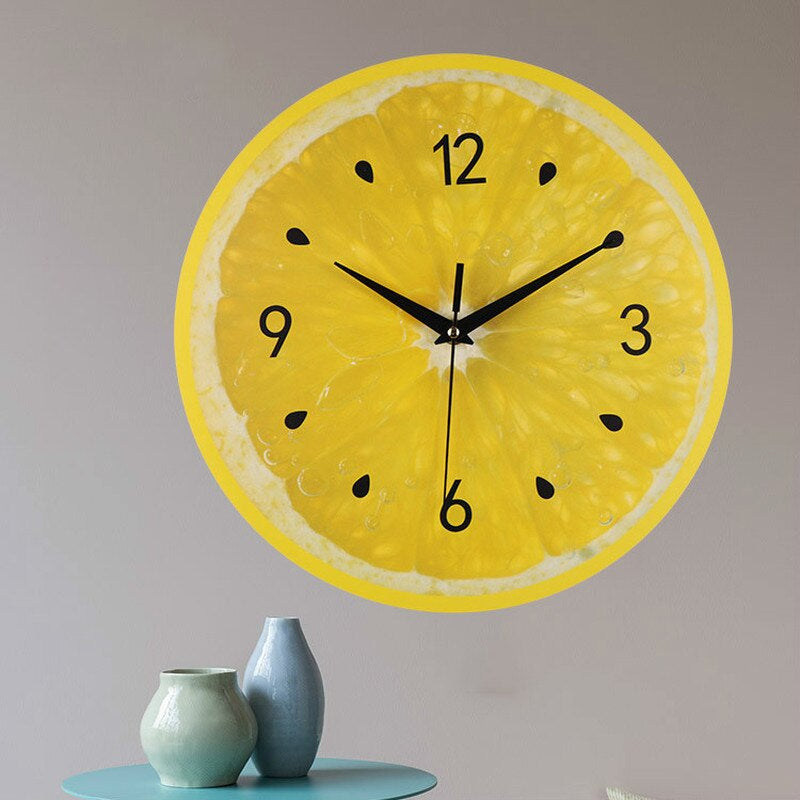 Lemon-Inspired Wall Clock for a Cheerful Kitchen