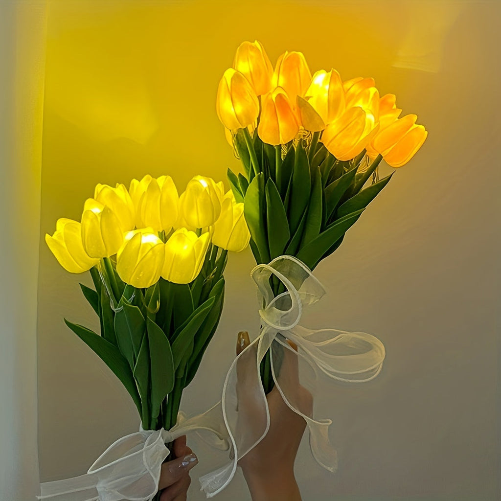 LumiBloom – 10x Tulip LED Table Lamp Bouquet