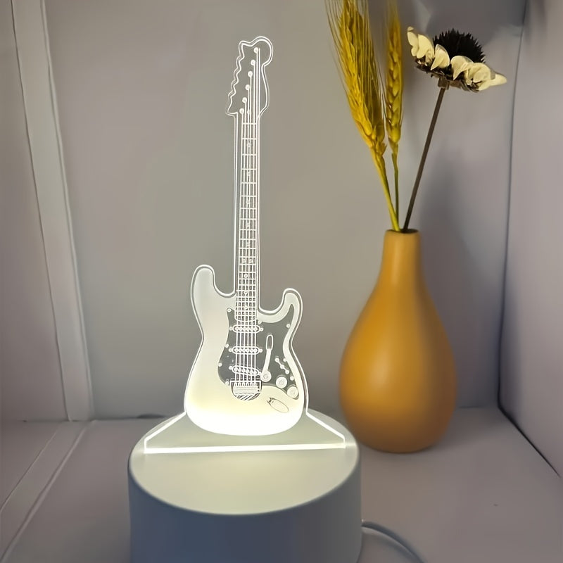 MusicGlow - 3D Guitar Night Light with Colour Lighting