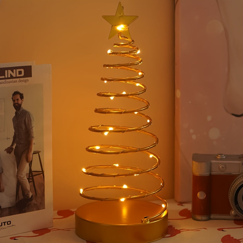 StarGlow – LED Star Tree Table Lamp in Stainless Steel