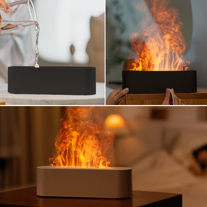 FlameGlow – USB Aroma Lamp with Colorful Flames