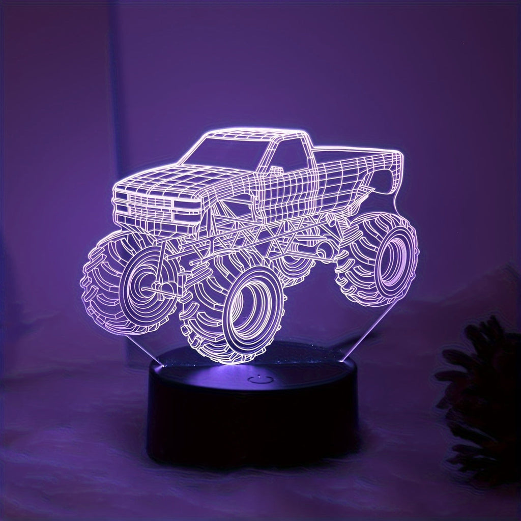 TruckGlow – 3D LED Night Light with Monster Truck Design