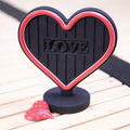 LoveGlow - Wooden Neon Heart with Remote Control