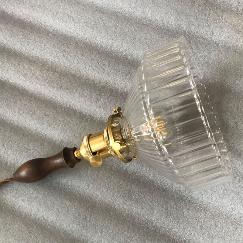LoftLuxe Pendant - Rustic Pendant Lamp with Striped Glass