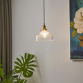 LoftLuxe Pendant - Rustic Pendant Lamp with Striped Glass